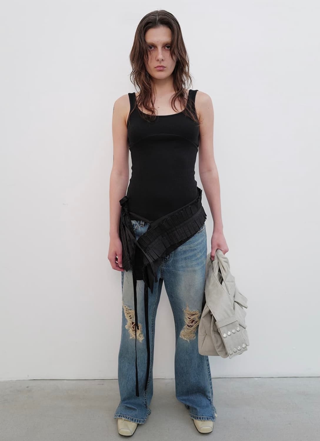 Open YY 플리츠 레이어드 파우치 벨트 상품이미지3