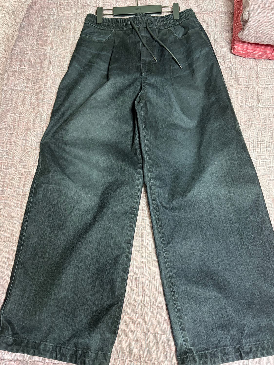 (46) 준지 슬럽벨벳 데님 와이드팬츠 상품이미지2