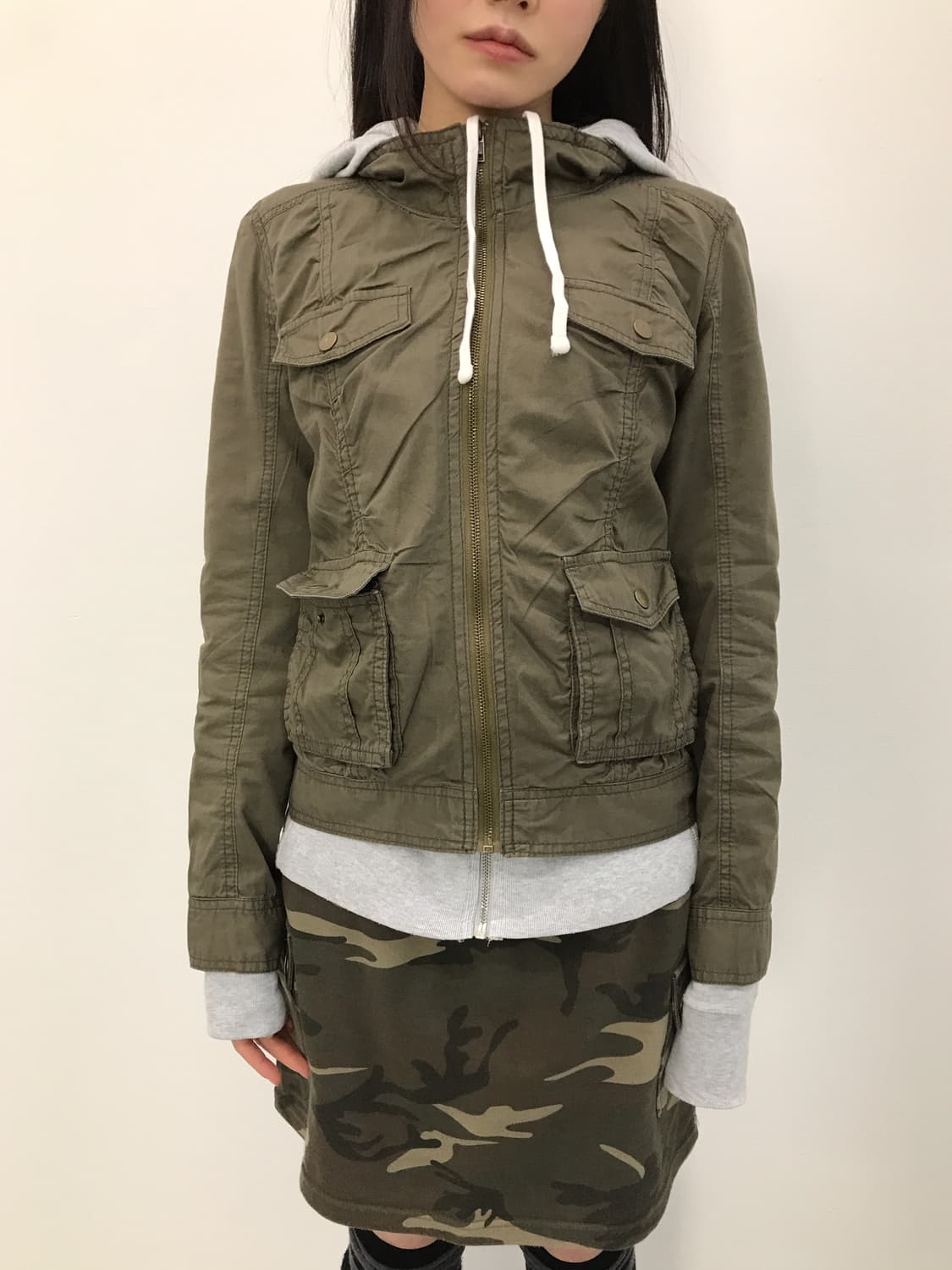Jpn Y2k Khaki Field Military Jacket 상품이미지3