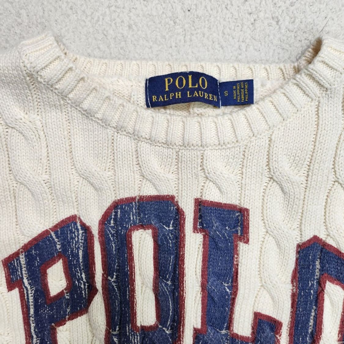 POLO RALPH LAUREN 빅로고 프린팅 케이블 니트 Women S 상품이미지2