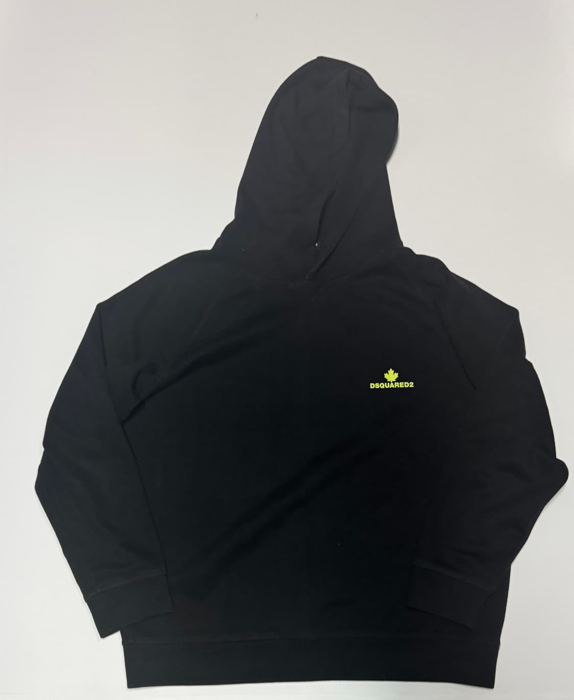 디스퀘어드 2 네온 스펠 아웃 기모 후드티 XL 블랙 상품이미지2