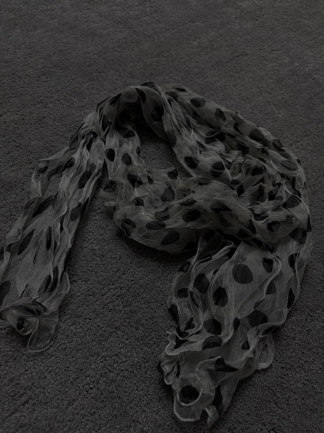 Vintage v-kei punk mood dot scarfo 상품이미지3