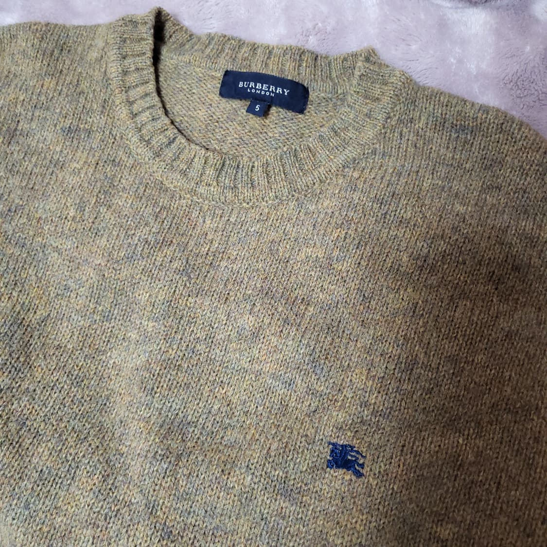 빈티지 버버리 카키브라운 보카시 울 니트 상품이미지2