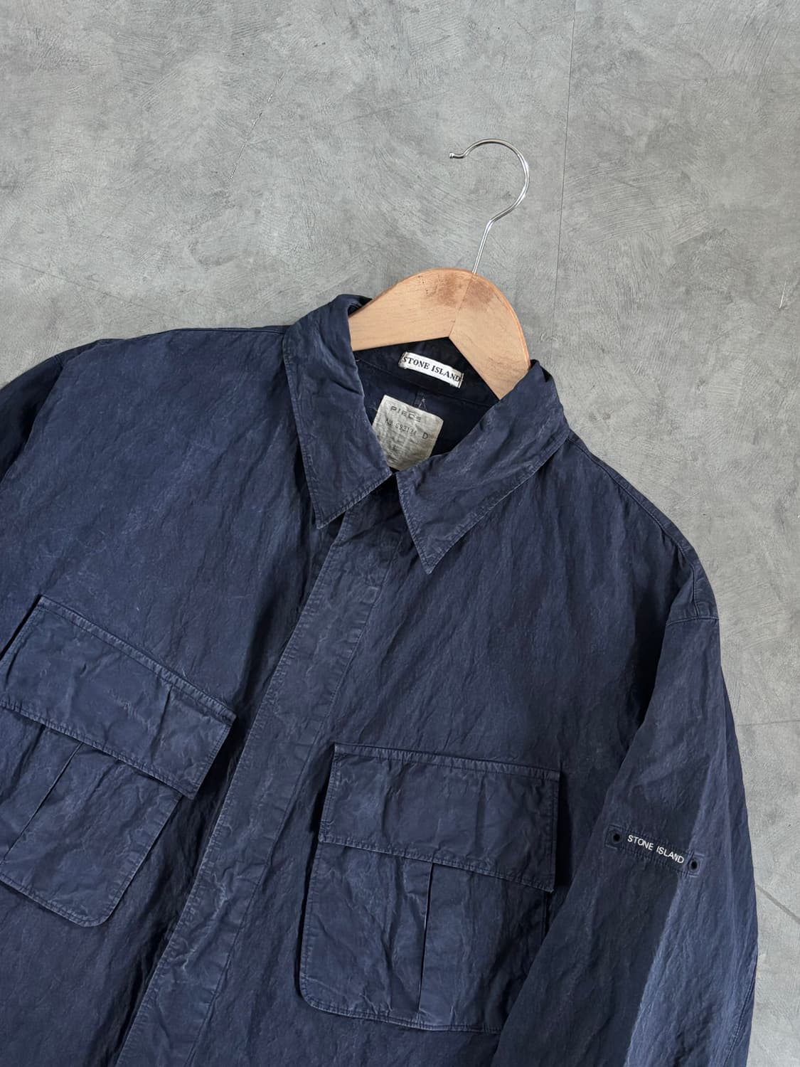 Stone-Island 스톤 아일랜드 네이비컬러 투포켓 셔츠 자켓 상품이미지2