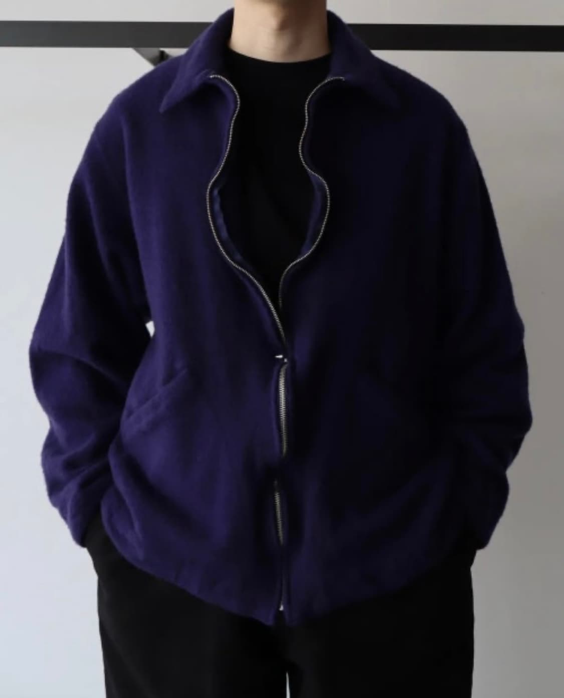 25aw 코모리 comoli 축융울 자켓 PURPLE BLUE 2사이즈 상품이미지3