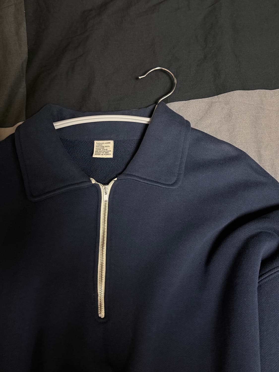 토마스모어 네이비 하프집업 맨투맨 L 상품이미지1