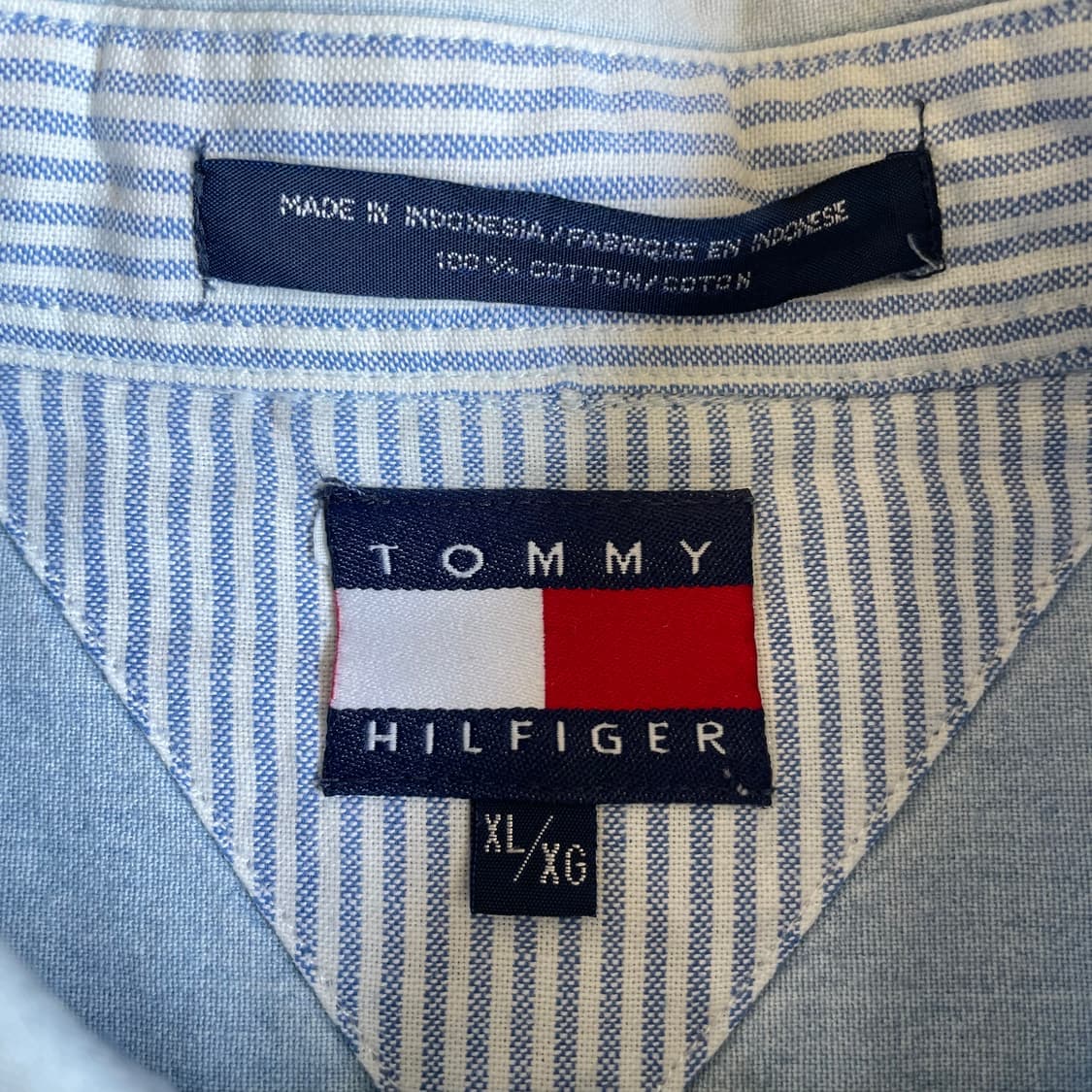 타미힐피거 원포켓 연청 데님 셔츠 XL 상품이미지7