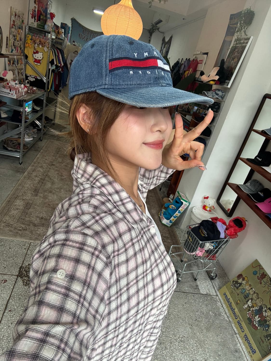 타미힐피거 빈티지 데님 캡 상품이미지1