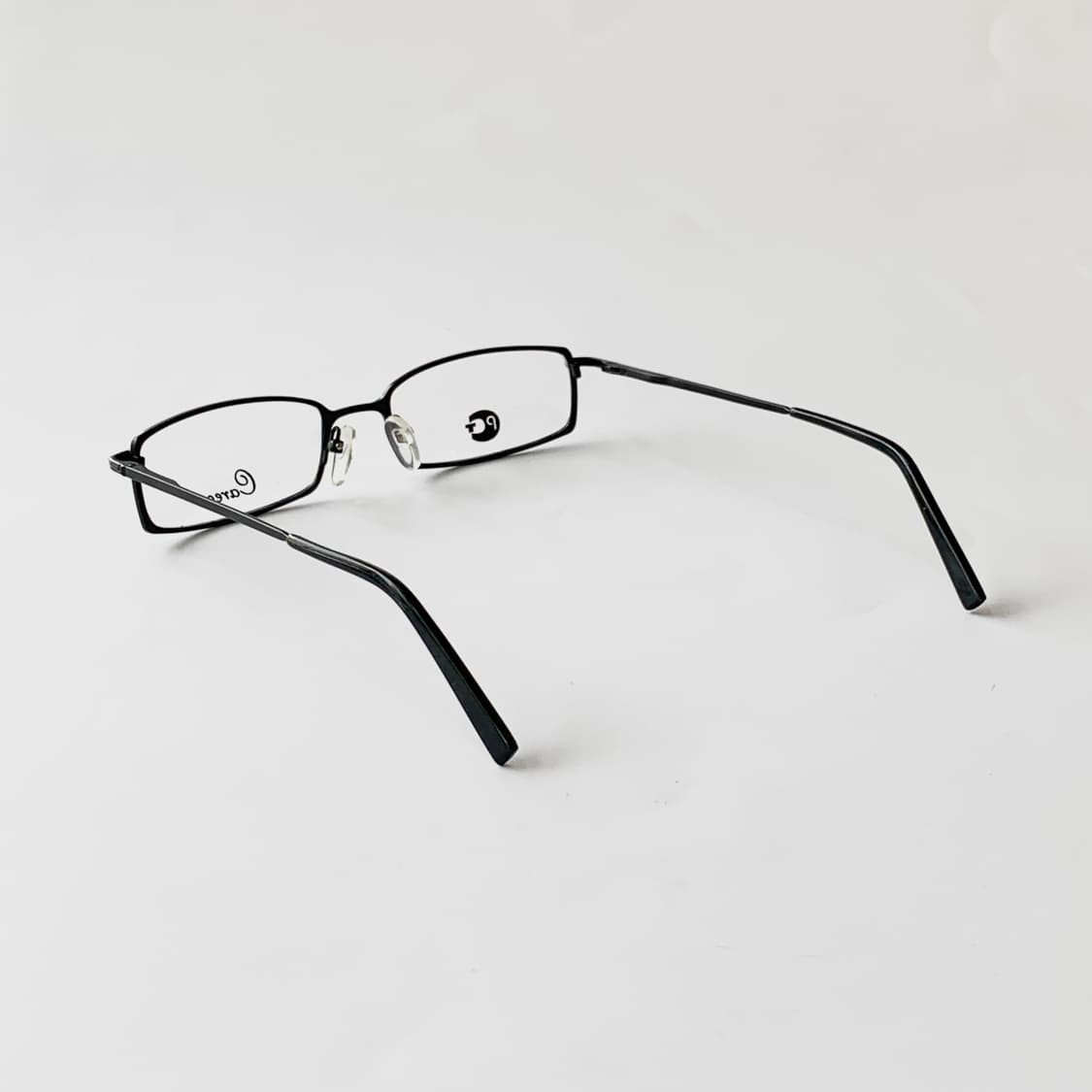 858 데드스탁 빈지티 빅사이즈 블랙 슬림 스퀘어 직사각 프레임 안경 상품이미지6
