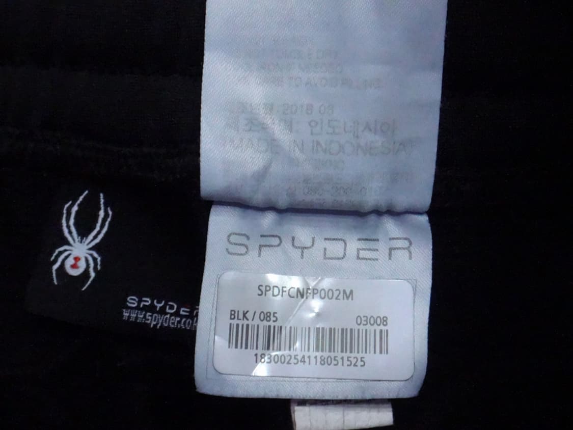 (M/85cm) 스파이더 에센셜 트레이닝 기모 팬츠 블랙 상품이미지10