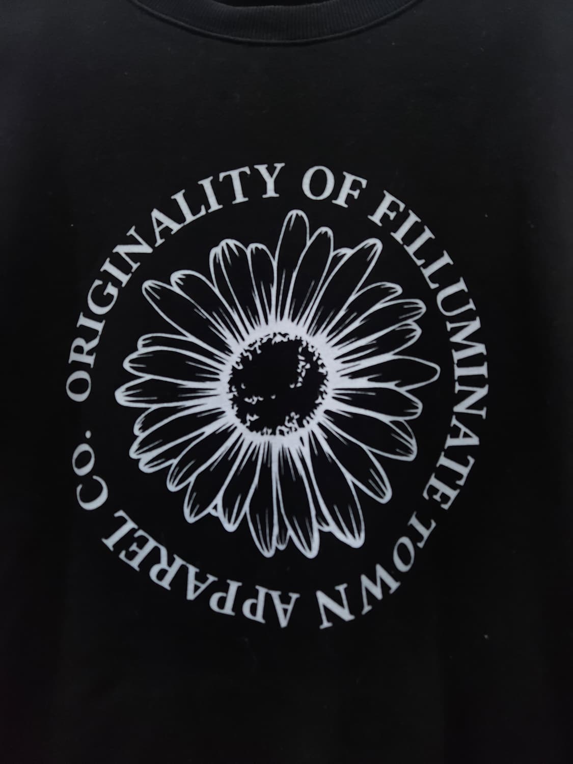 필루미네이트 플라워 프린팅 맨투맨 티셔츠 남성 100사이즈 오버핏 상품이미지2