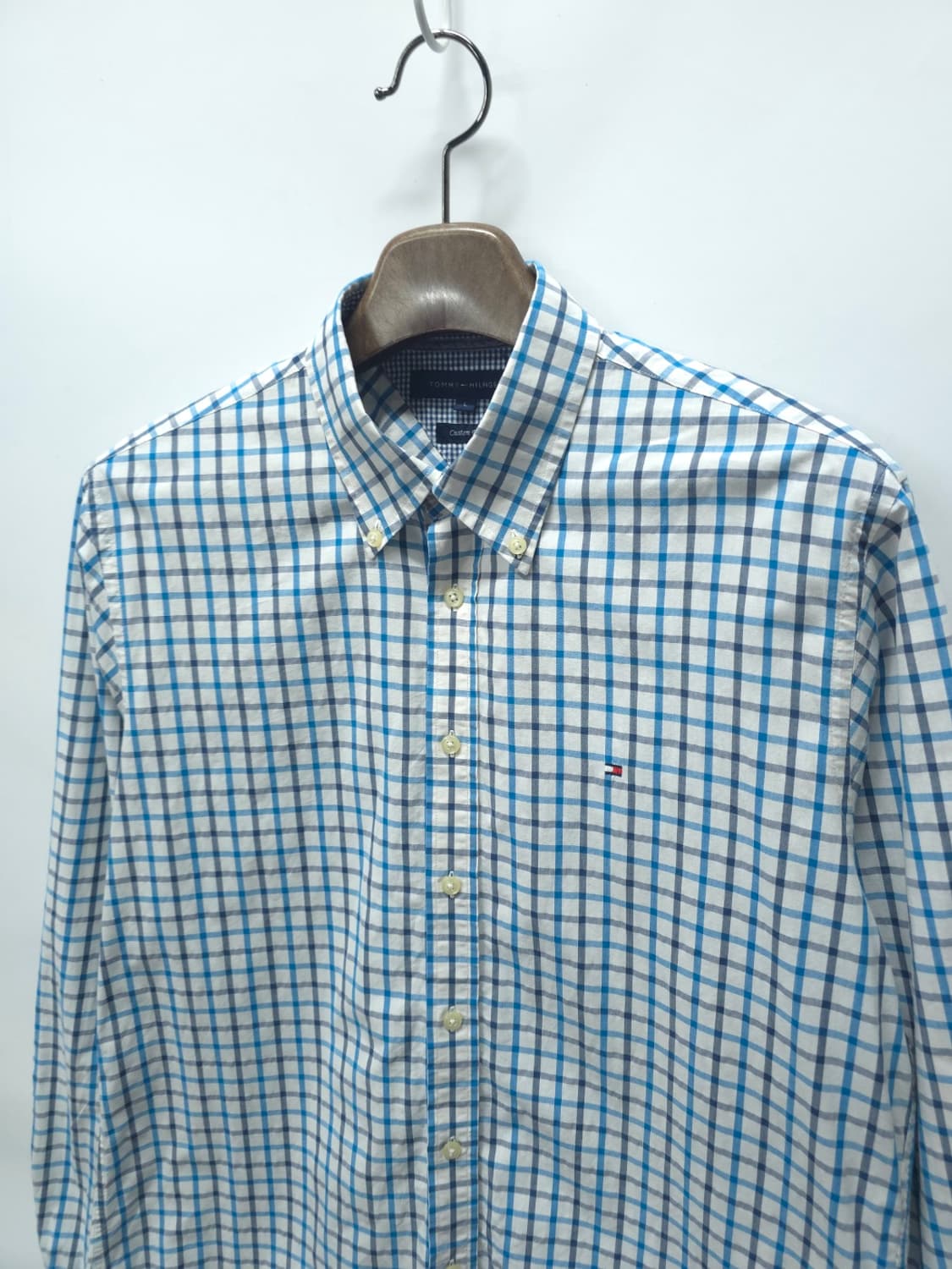 타미힐피거 블루 체크 커스텀핏 셔츠(105) 상품이미지2