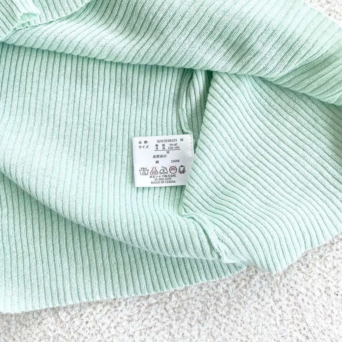 메로나민트 ♥ 골지 슬림핏 반팔니트 상품이미지3