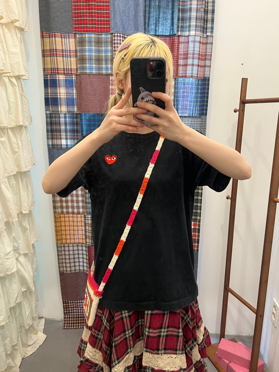 꼼데가르송 블랙 베이직 반팔티  상품이미지1