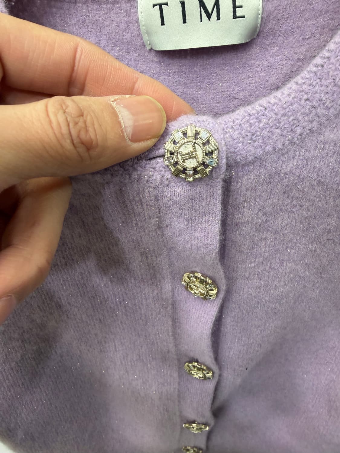 정품) TIME 타임 한섬 24ss 라일락 가디건 85 상품이미지4