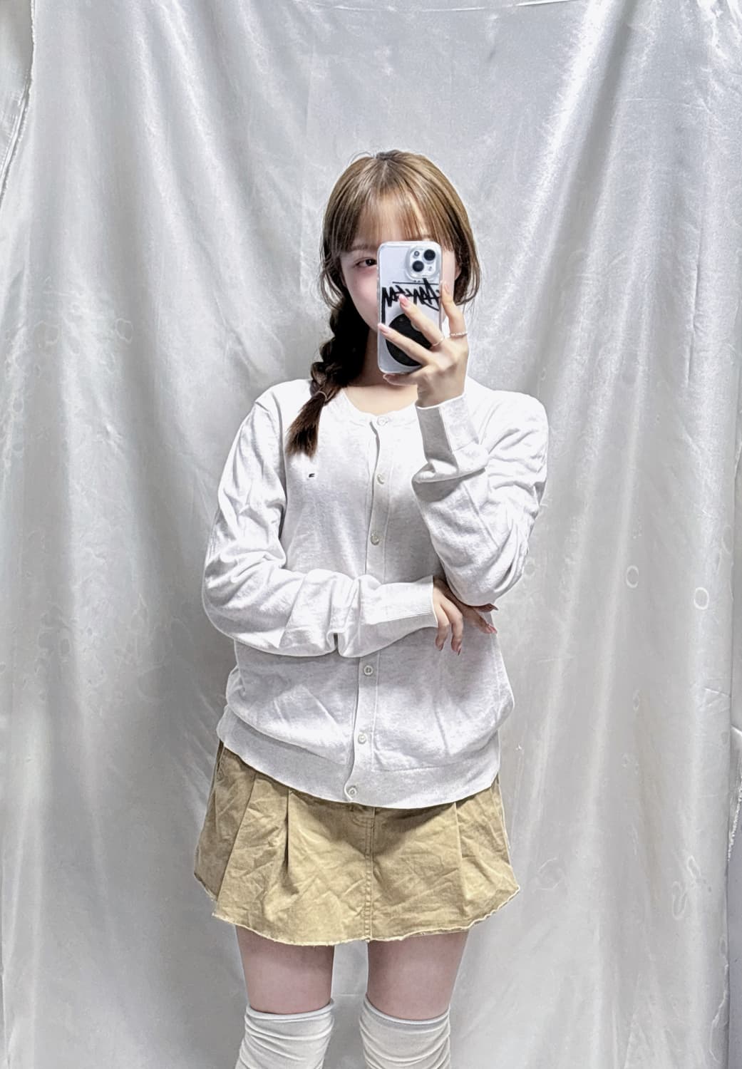 타미힐피거 아이보리 라운드 가디건  상품이미지2