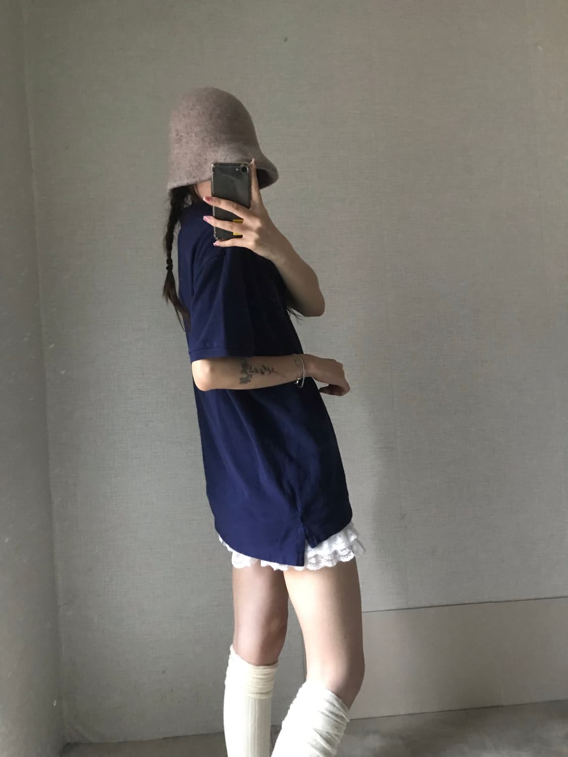 폴로 네이비 오버핏 반팔pk 상품이미지4