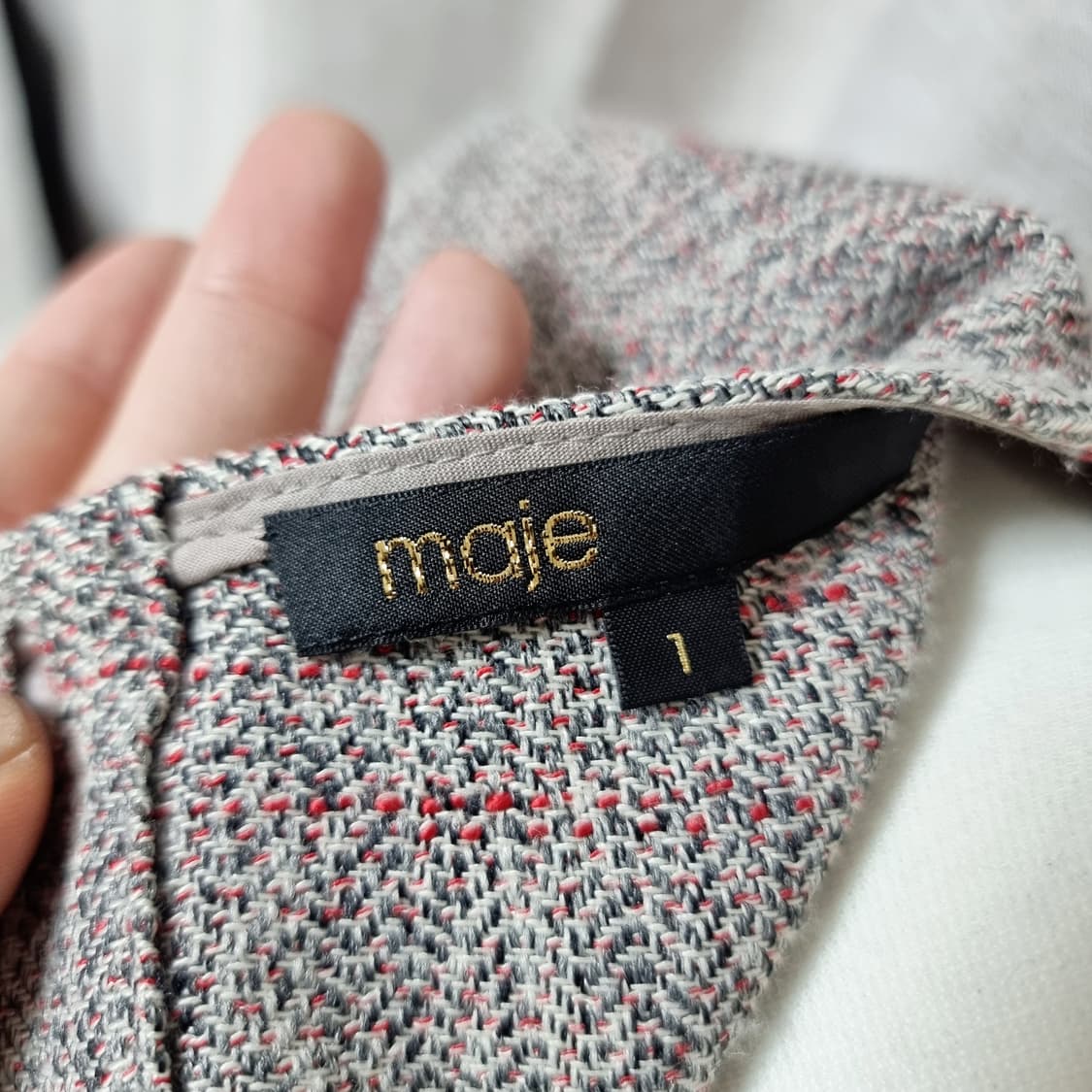 마쥬 maje 트위드짜임 투피스st 원피스 (55) 상태양호 상품이미지10