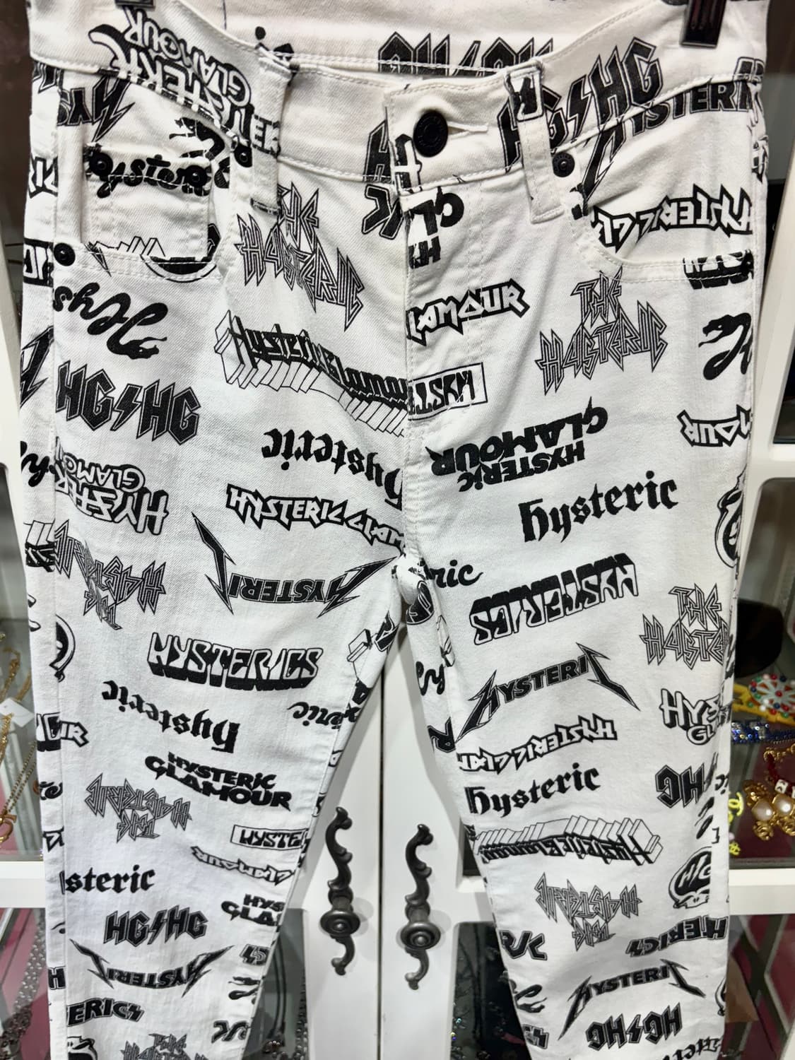 hysteric glamour 히스테릭 글래머 로고 패턴 스키니 팬츠 상품이미지2