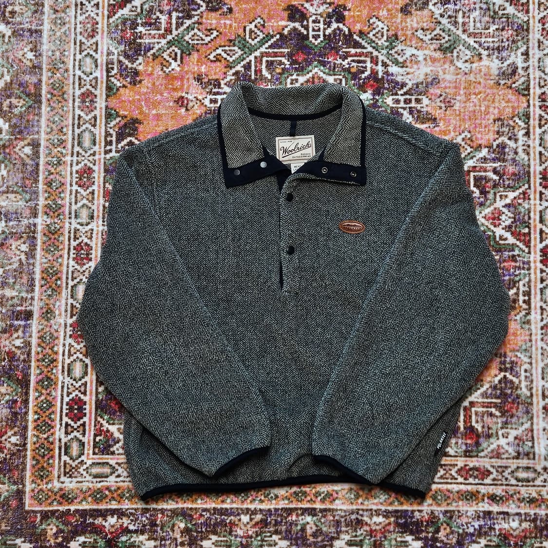 90s 울리치 헤링본 플리스 스냅티 상품이미지1