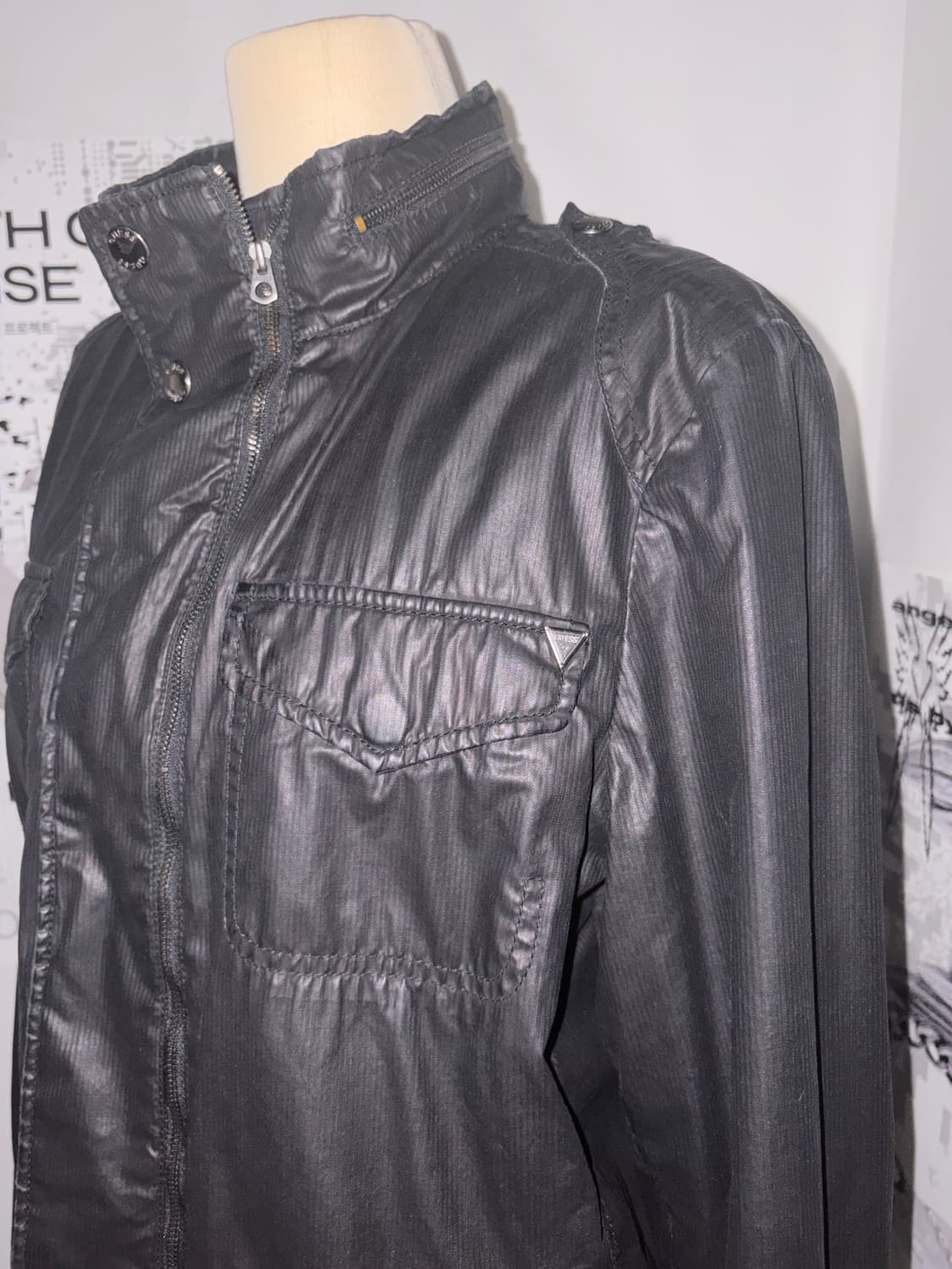 GUESS Black Coated Jacket 상품이미지3