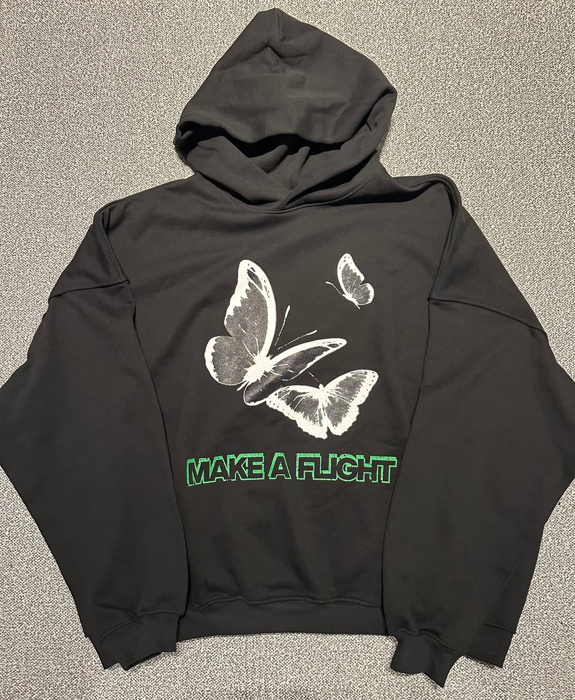 IEY 이에이 BUTTERFLY OVER HOODIE Black m 상품이미지1