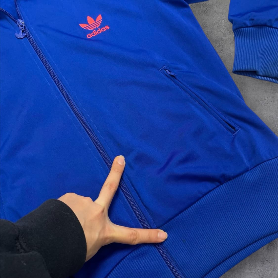 아디다스 Adidas 블루 파이어버드 백로고 트랙탑 져지 100 상품이미지4