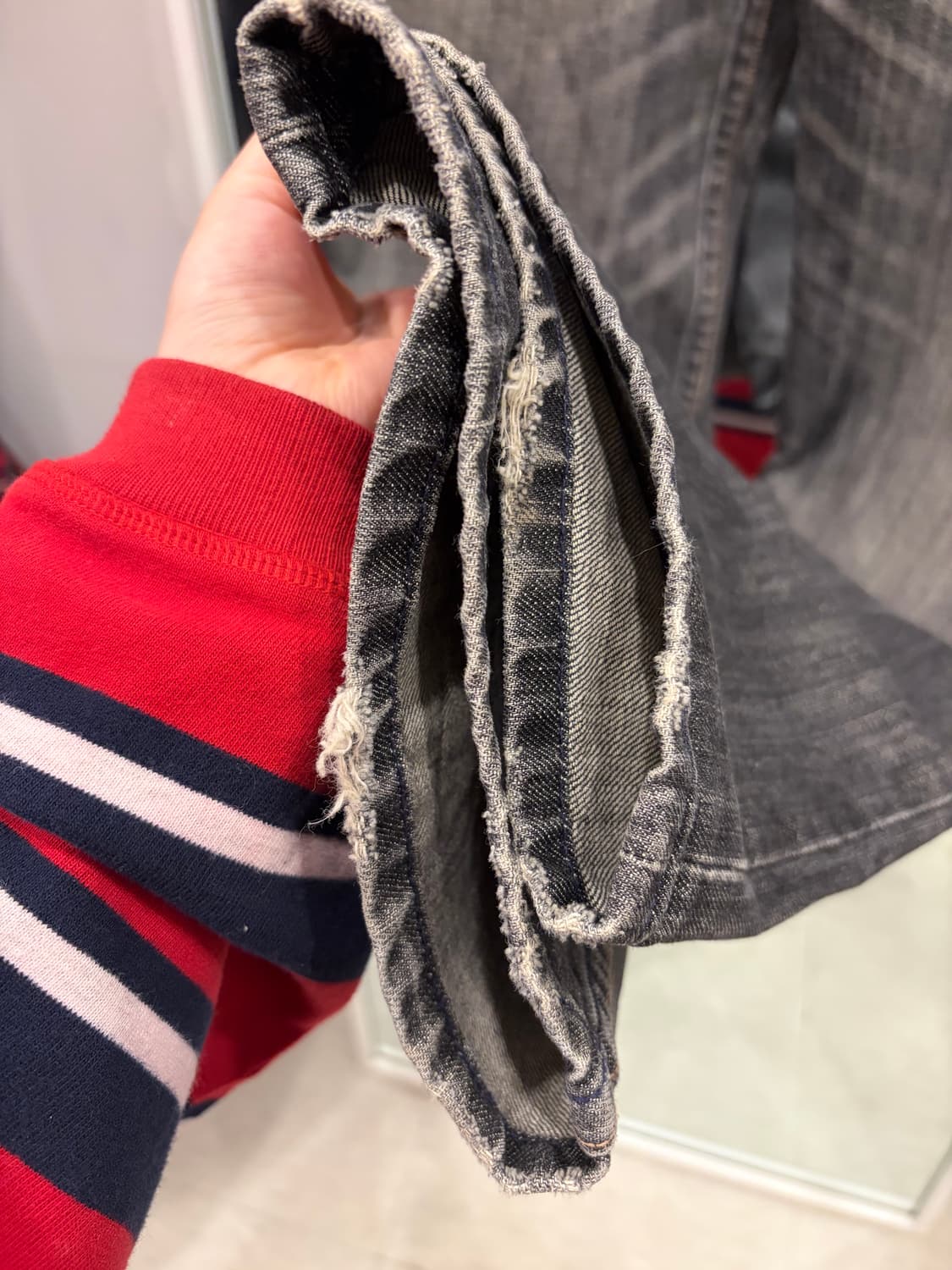 00s Levis 리바이스 레드룹 흑청 데님 팬츠 (32-33inch) 상품이미지7