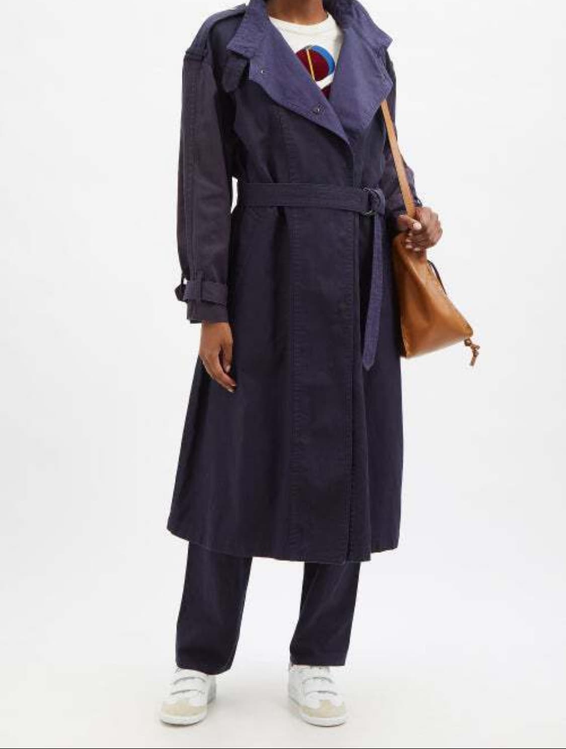이자벨마랑 여성 켄달네이비 코튼 트렌치코트 코트 80% 상품이미지5