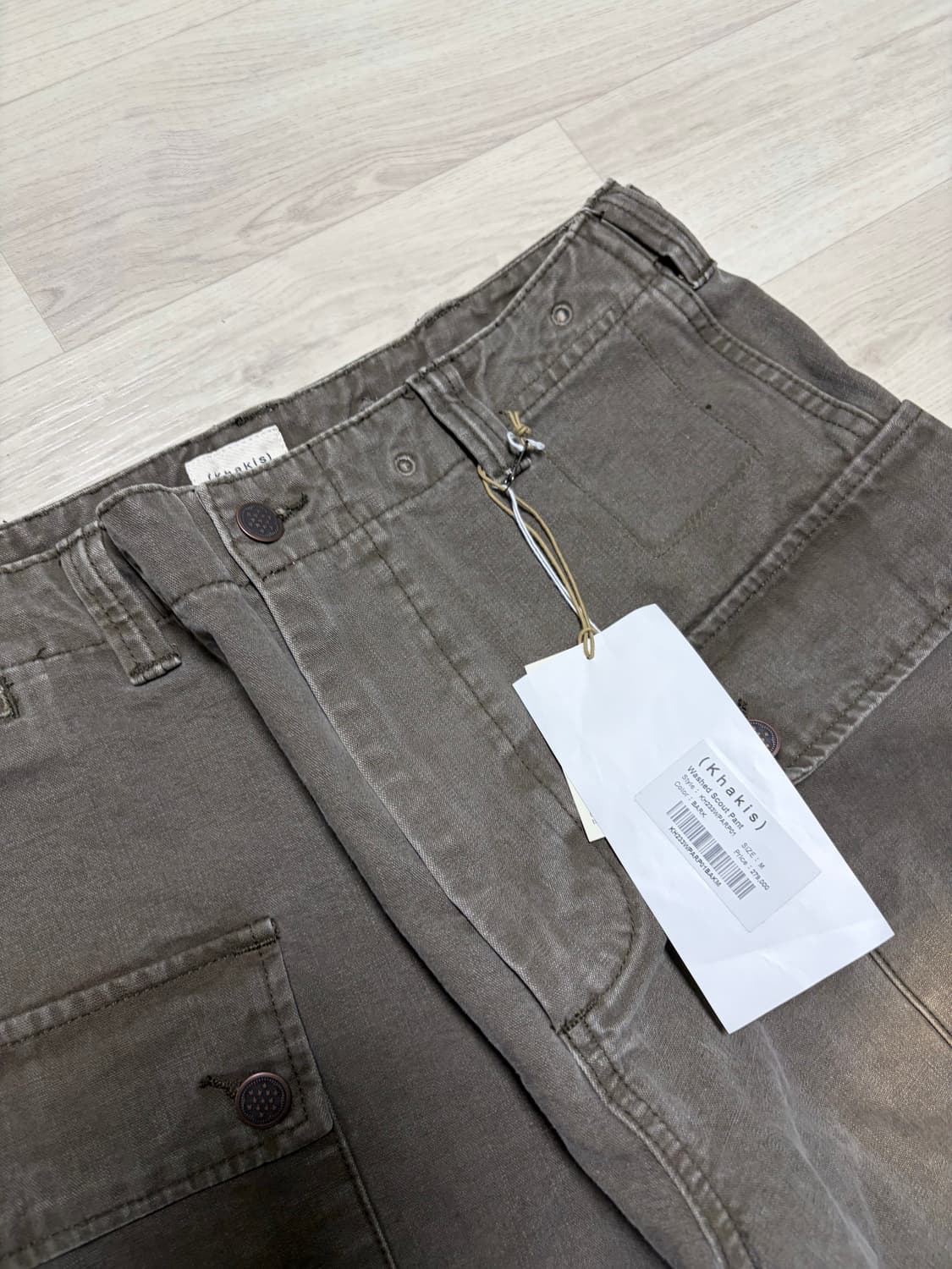 카키스 KHAKIS 워시드 스카웃 팬츠 BARK M사이즈 판매 상품이미지2