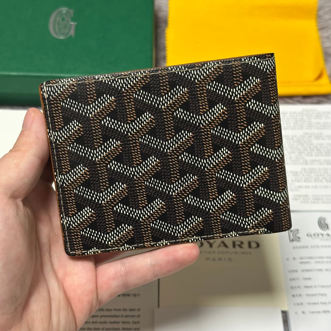 [풀구성] 고야드 빅투와르 반지갑 블랙탄 상품이미지2