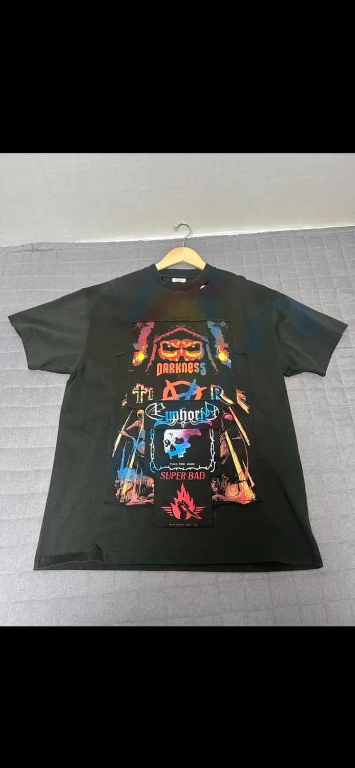 [XS] 베트멍 다크니스 헤비메탈 패치 반팔 티셔츠 상품이미지1