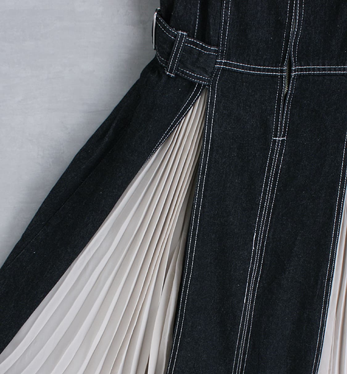 CPCM _ pleated switching denim ops_S4387 상품이미지6