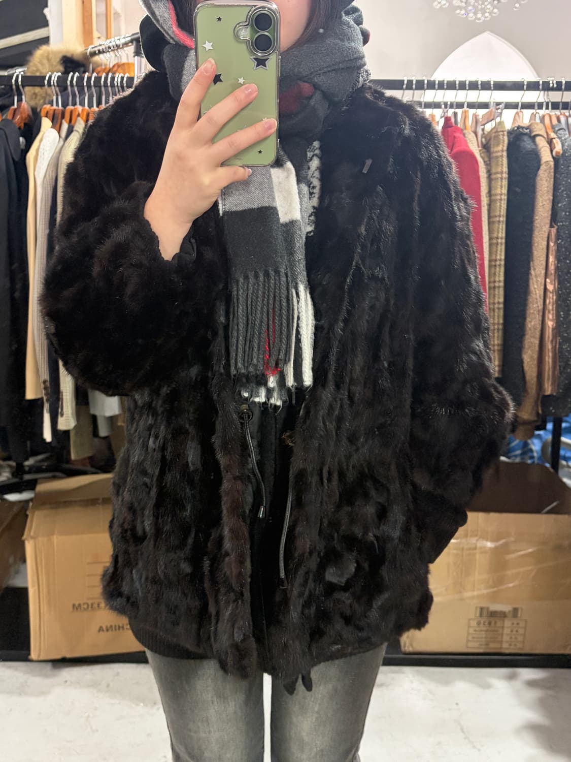 [m] jindo mink 100% 진도 밍크 퍼코트 상품이미지4