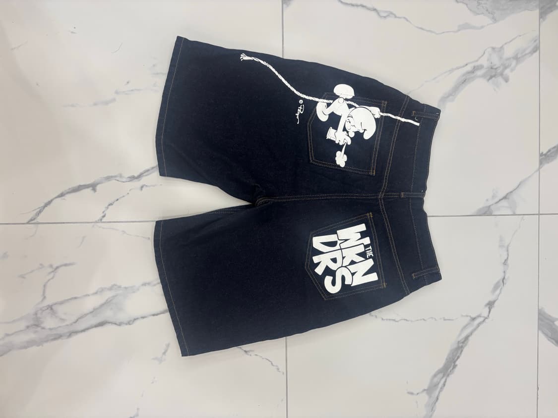 위캔더스 스머프 데님 버뮤다 팬츠 M 상품이미지3