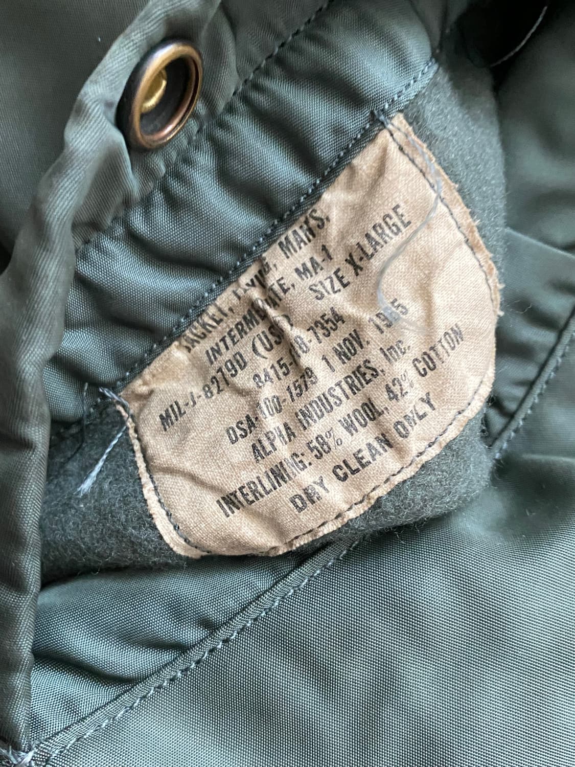 60년대 알파 인더스트리 ma-1 (8279d) 상품이미지8