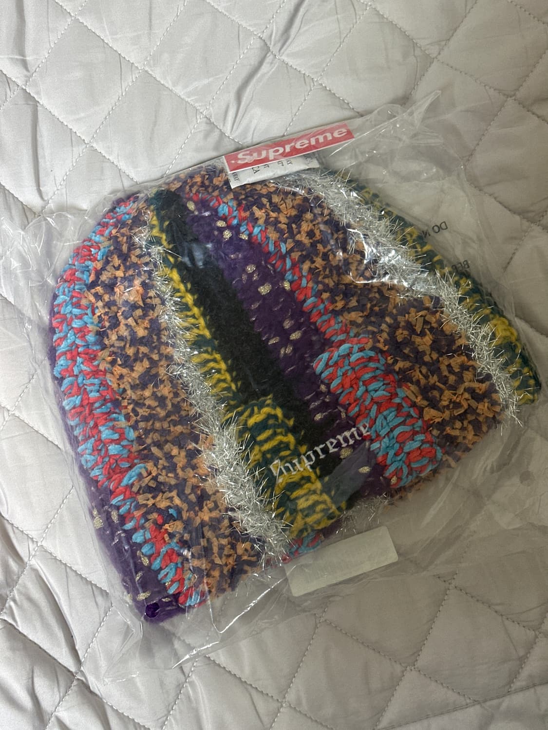 슈프림 틴셀 스트라이프 비니 멀티컬러 - 25FW 상품이미지1