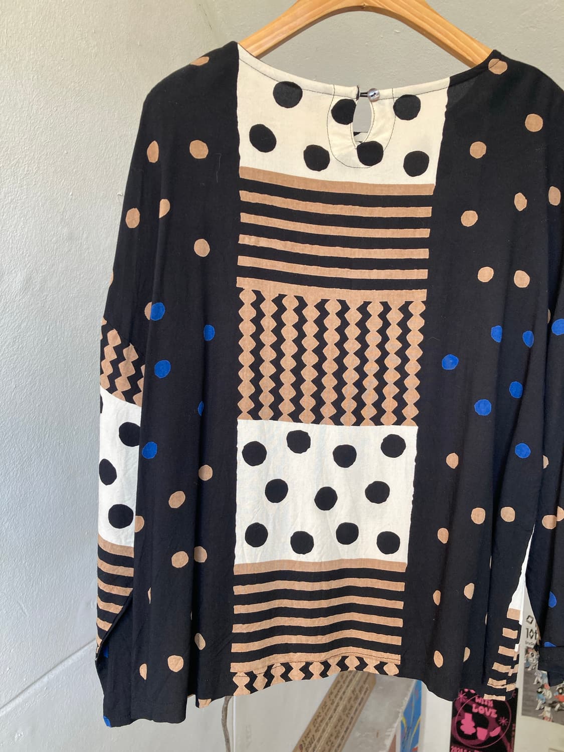 도트 프린팅 코튼 셔츠 블라우스 상품이미지6