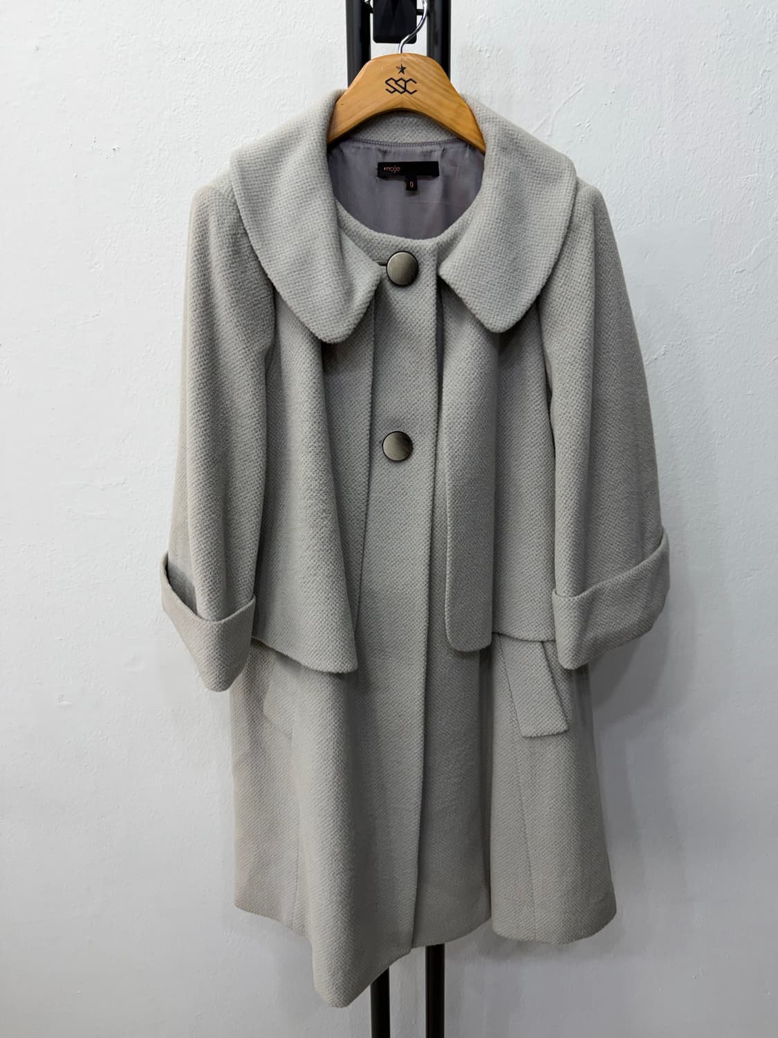 정품) maje 마쥬 A라인 회색 코트 0(55-66) 상품이미지1