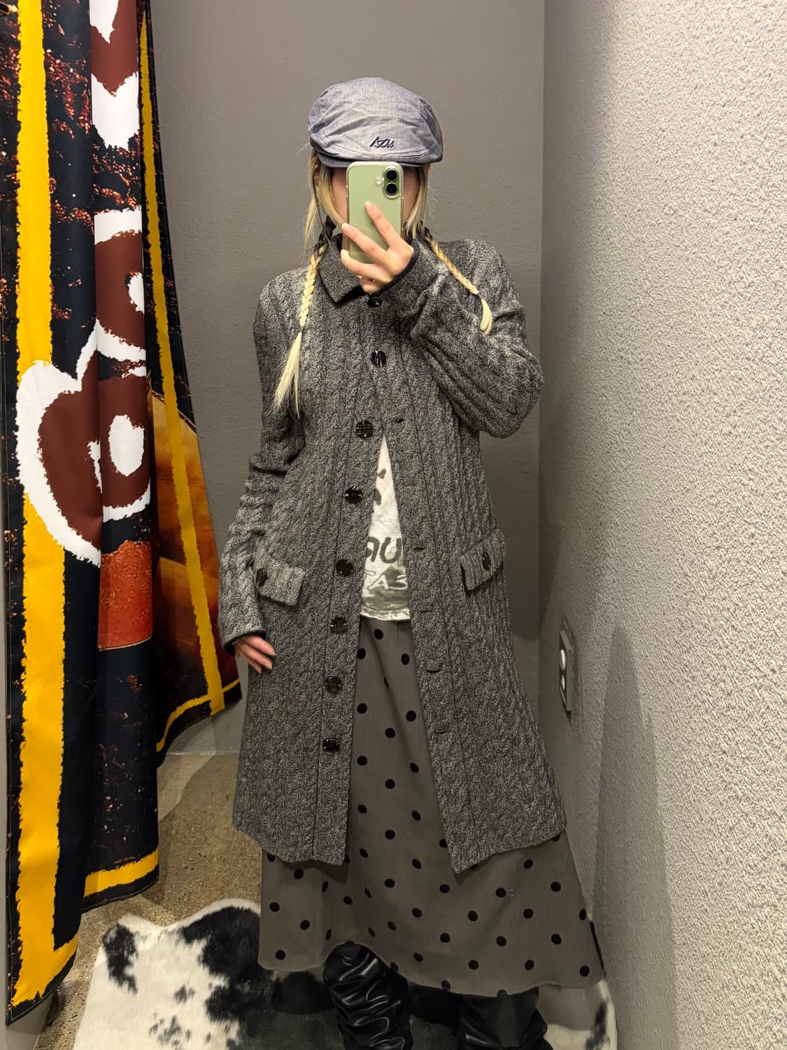 빈티지 케이블 롱 가디건 상품이미지2