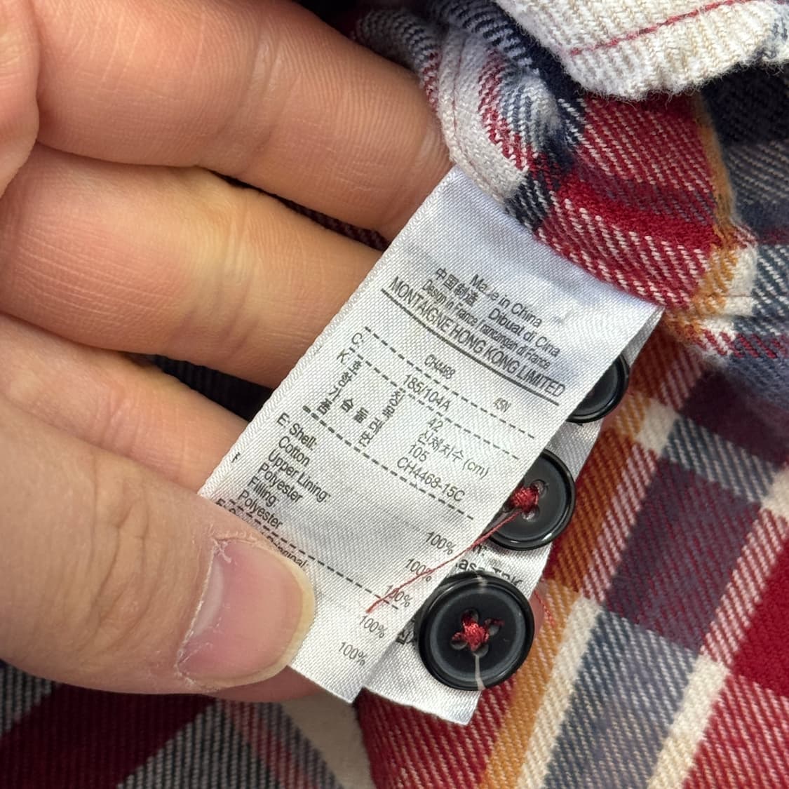 라코스테 레귤러 울코튼 체크셔츠 L 상품이미지6