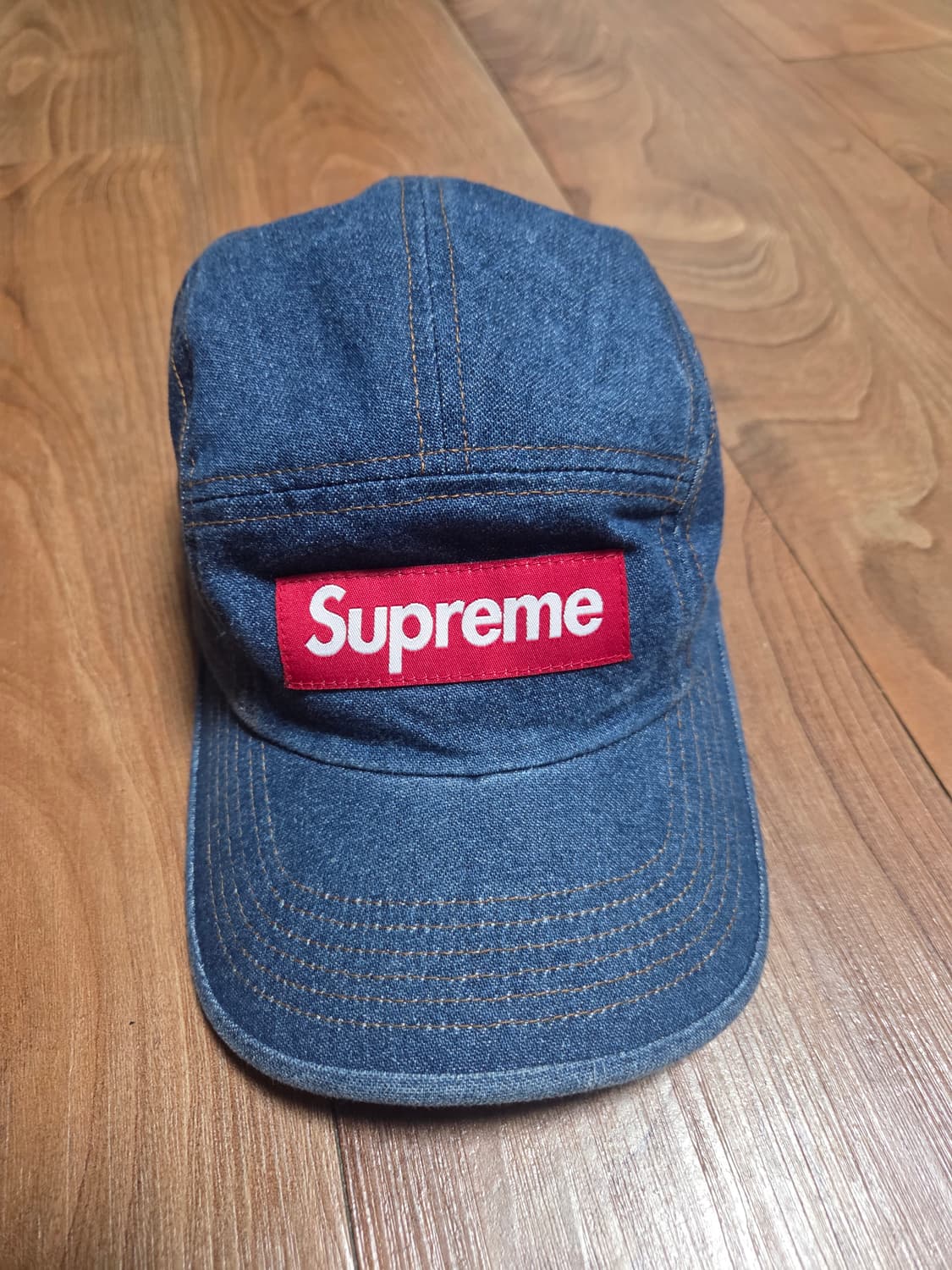 Supreme Washed Denim Camp Cap 상품이미지1
