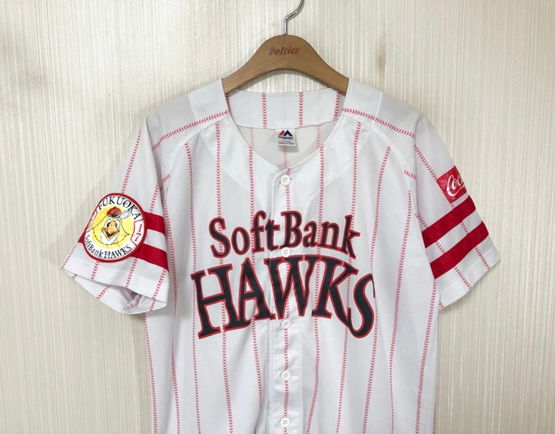 (2) NPB 마제스틱 후쿠오카 소프트뱅크호크스 유니폼/져지 L 상품이미지2