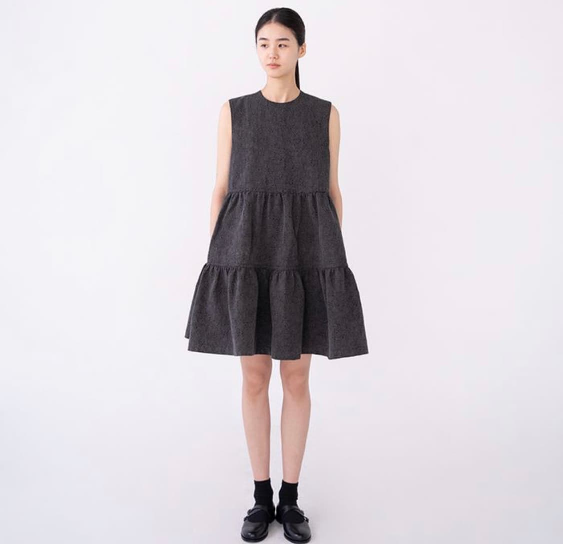 leaf short dress (gray) 상품이미지2
