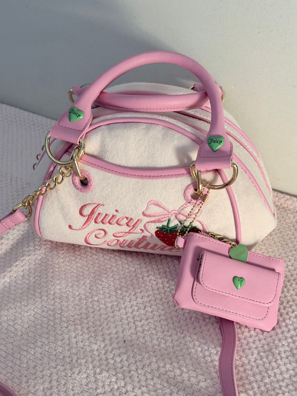 쥬시꾸뛰르 딸기 시리즈 테리백 가방 갸루 y2k 2000s 베메클  상품이미지1