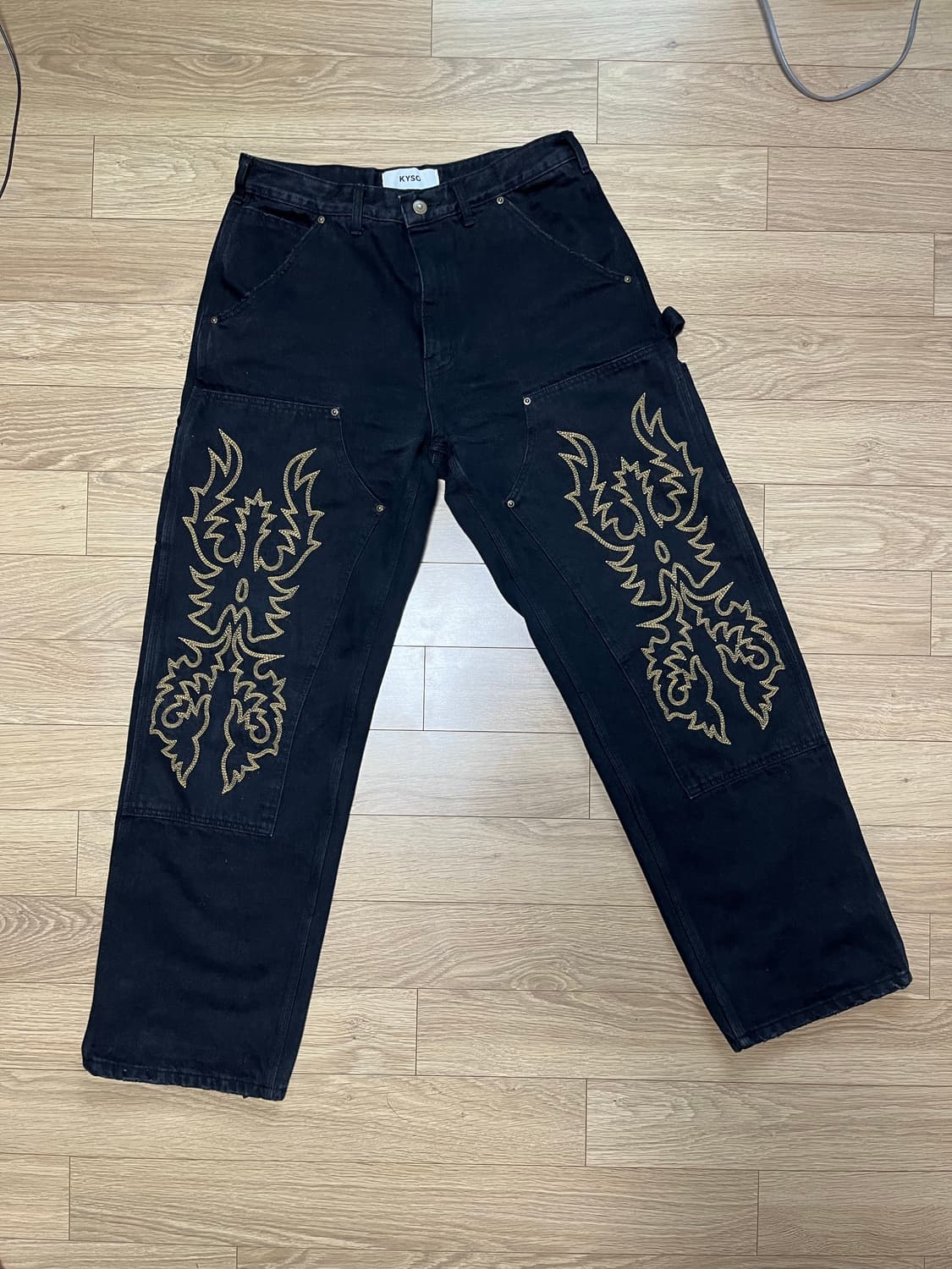 카이소 웨스턴 더블니 데님팬츠 상품이미지1