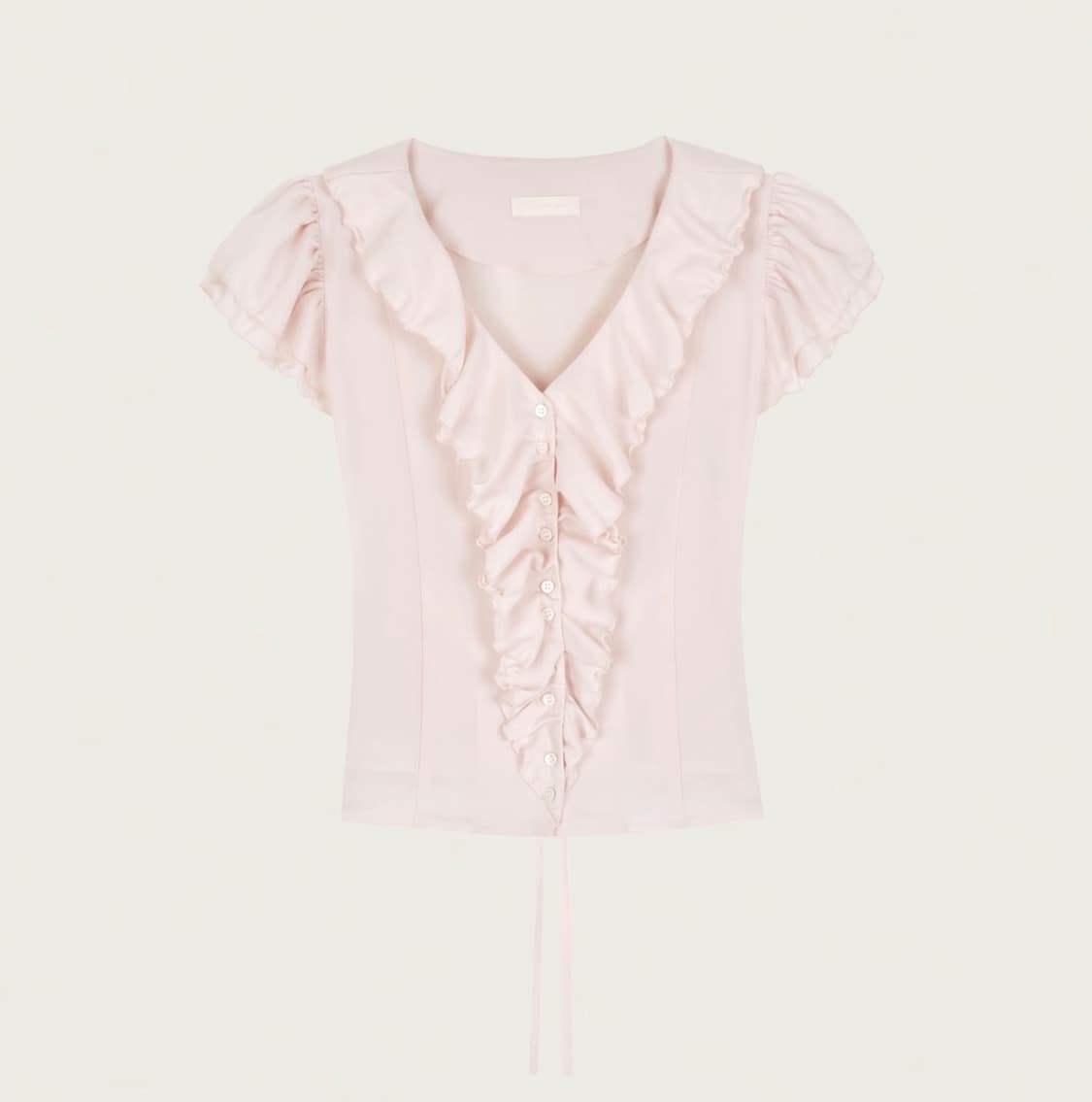 (교환) 클리시어 핑크로지 쉬폰 블라우스 s 상품이미지1