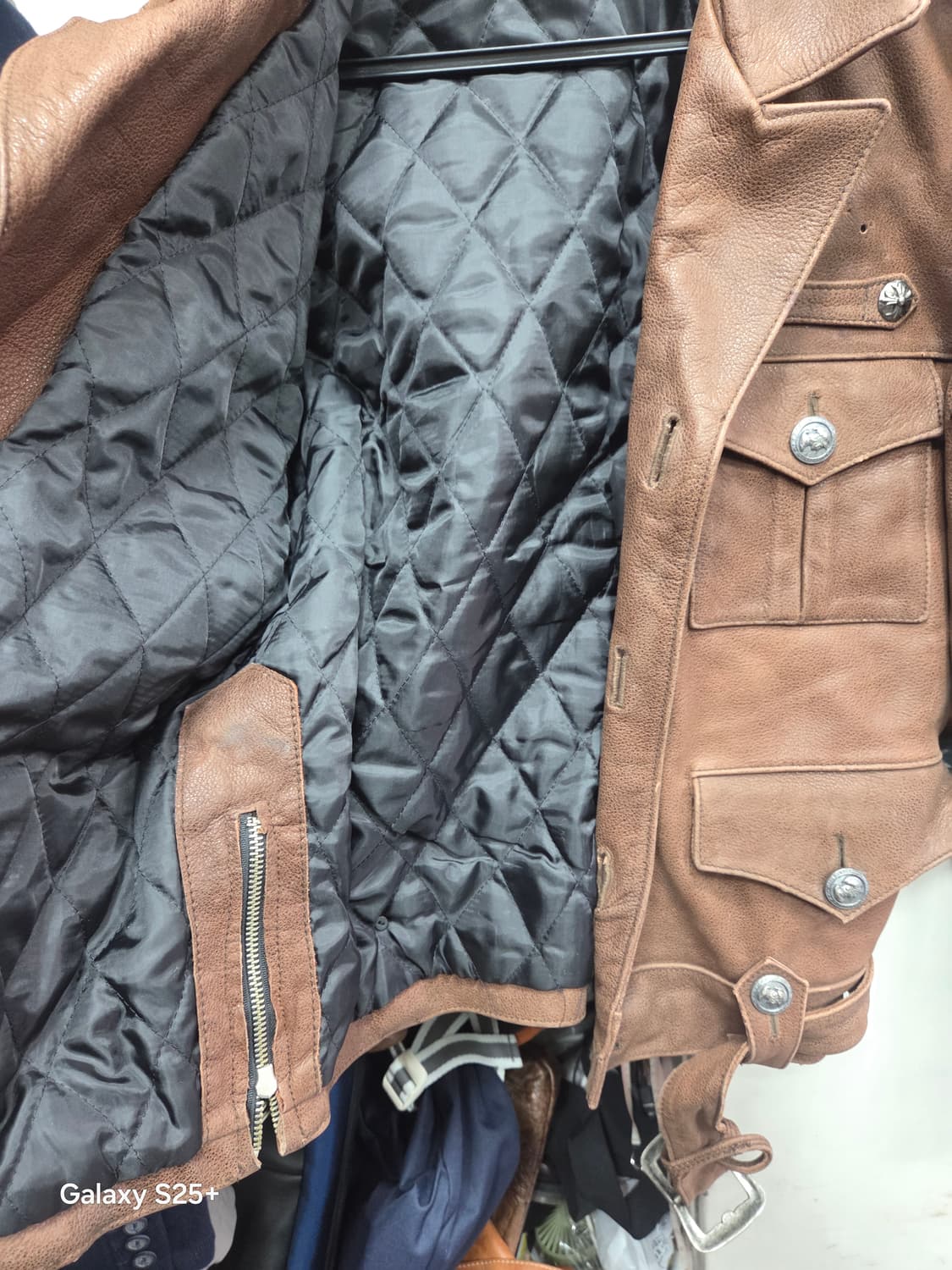 빈티디   브라운   가죽자켓 상품이미지5