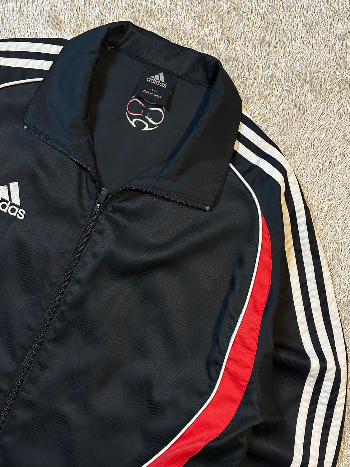 아디다스 올드스쿨 삼각로고 배색 바람막이 자켓 블랙 상품이미지2