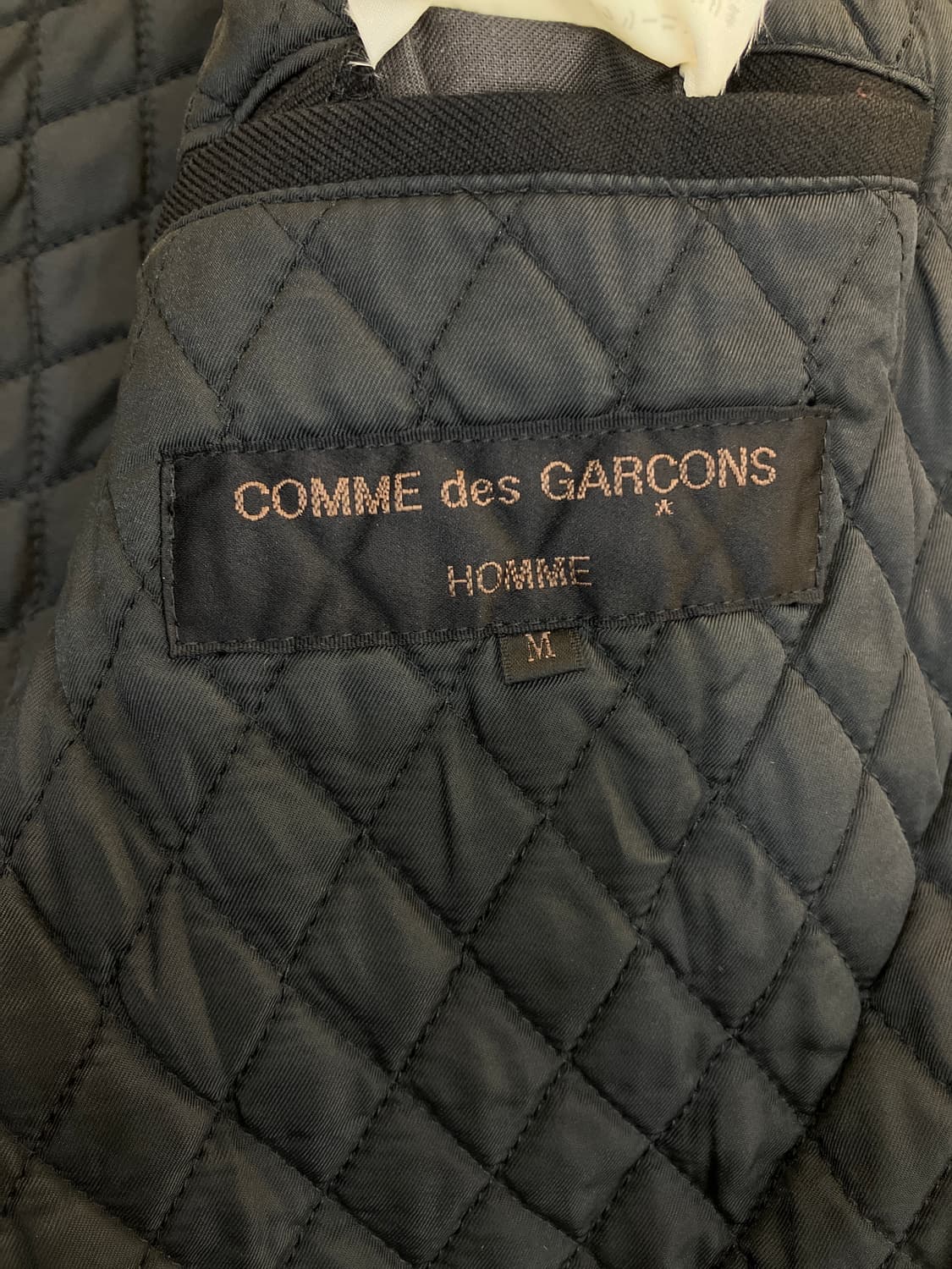 91's 꼼데가르송 블랙 레더 카라 헌팅 자켓 M 상품이미지3